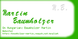 martin baumholzer business card